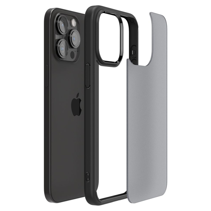 Funda iPhone 15 Pro Max Spigen Ultra Hybrid Negro Escarcha Case