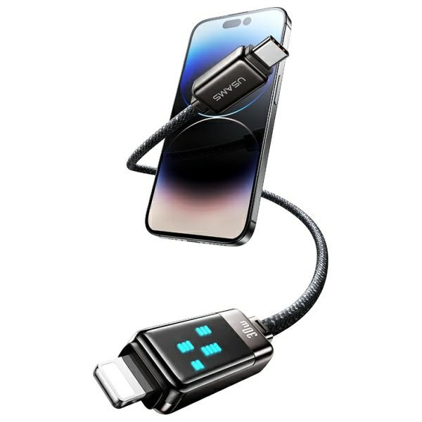 USAMS Kabel USB-C na Lightning 30W 1,2m   Zinc Alloy Fast Charging Data Cable Meteor Series SJ743USB01 (US-SJ743)