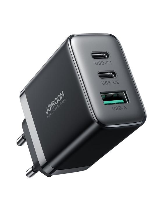 Joyroom JR-TCF10 caricabatterie rapido 2x USB-C USB-A 32W - nero
