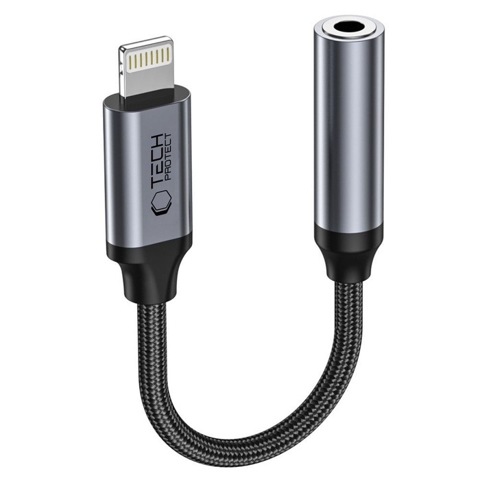 Tech-protect Ultraboost adaptér Lightning na mini jack 3,5 mm černý