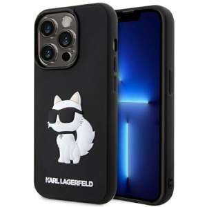Case Karl Lagerfeld KLHCP14X3DRKHNK iPhone 14 Pro Max 6.7" black/black hardcase Rubber Choupette 3D Case