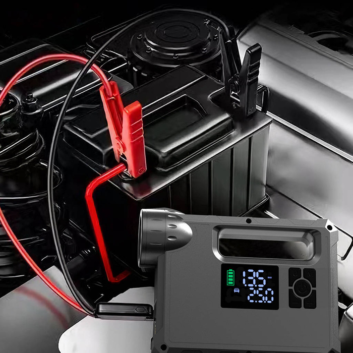 Choetech jump starter con compresor, powerbank 8000mAh, linterna LED negra (TC0017)