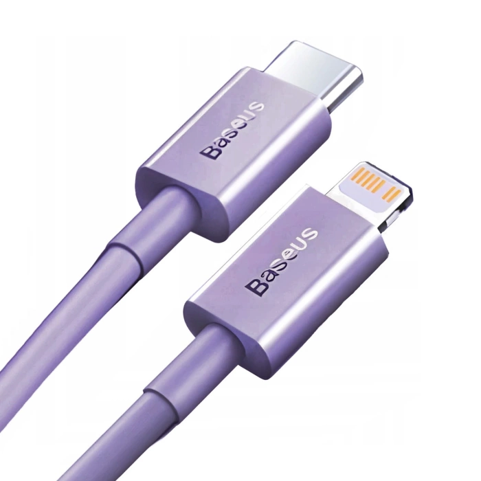 Cable USB-C de carga rápida/transferencia de datos - Lightning PD 20W 1m Baseus Superior Series - violeta