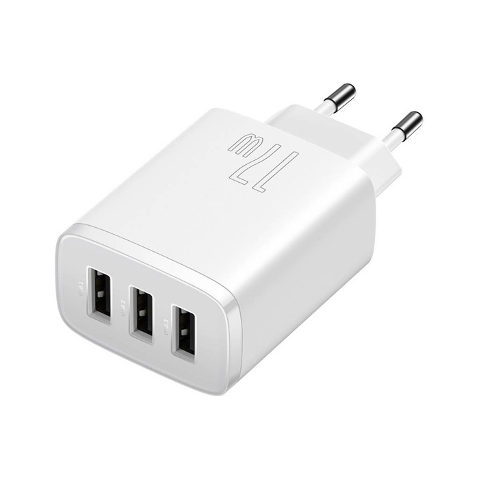 Baseus Compact  Charger 3U 17W EU White