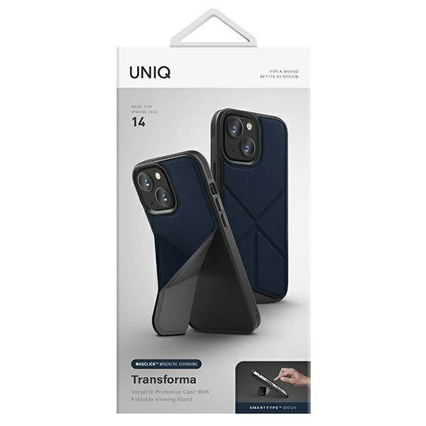 UNIQ hülle Transforma iPhone 14 6.1" Magclick Charging blau/elektrisch blau