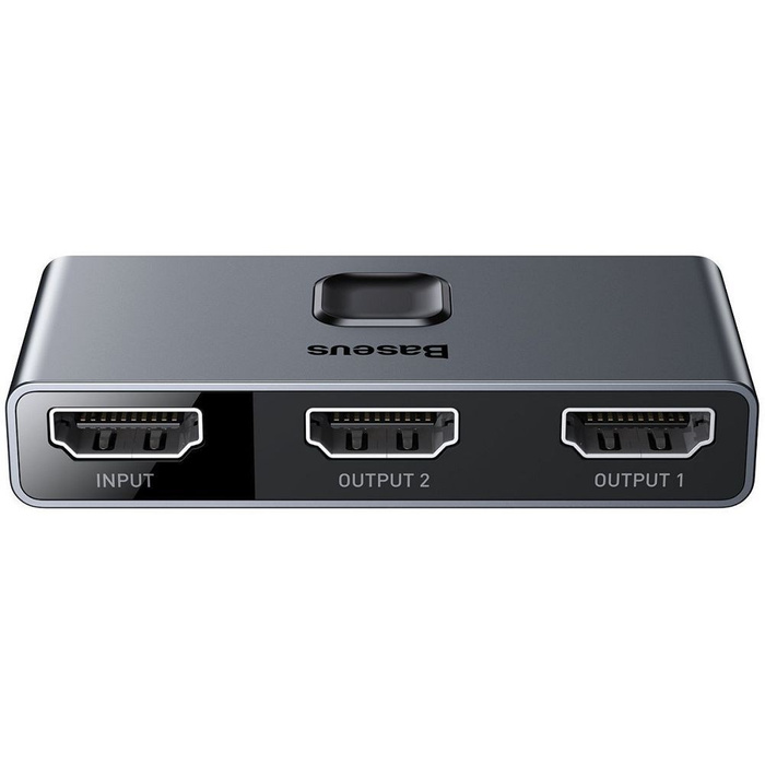 Baseus bidirectional HDMI - 2x HDMI splitter switcher 4K / 30 Hz gray (CAHUB-BC0G)