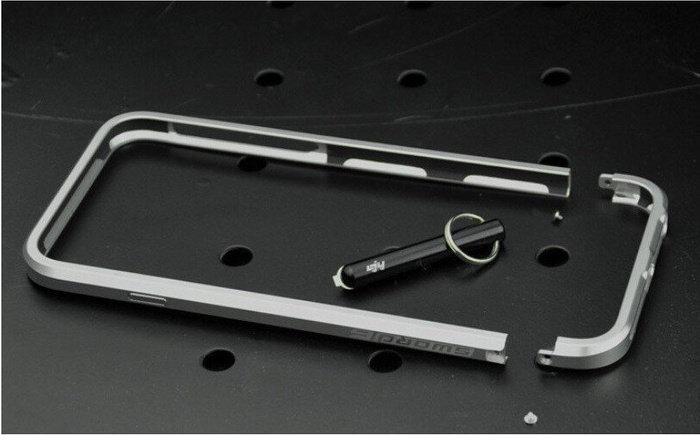 Puzdro LJY Sword 6 iPhone 6 6S Hliníkový rám nárazníka červený