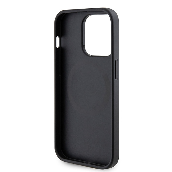 Hülle Guess GUHMP15XPSAHMCK iPhone 15 Pro Max 6,7" schwarz/schwarz hartcase Saffiano MagSafe Case
