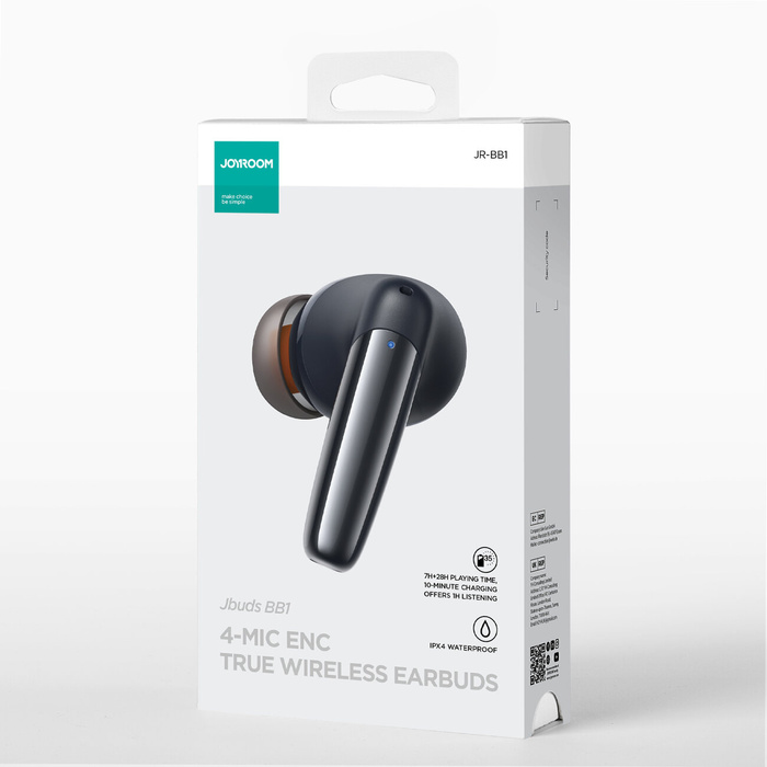 Écouteurs intra-auriculaires sans fil Joyroom Jbuds Series JR-BB1 TWS - noir
