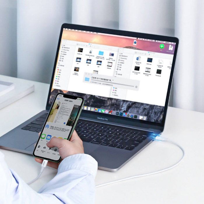 Ugreen cable MFi USB Type C - Lightning 3A cable 0.5 m white (US171)