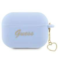 Obal Guess GUAP2LSCHSB Kryt AirPods Pro 2 modrý/modrý Silicone Charm Heart Collection Case