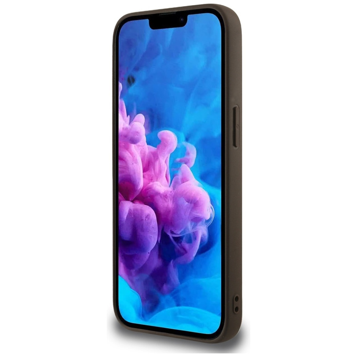 Etui Guess 4G Flowers Print MagSafe do   iPhone 16e brązowy