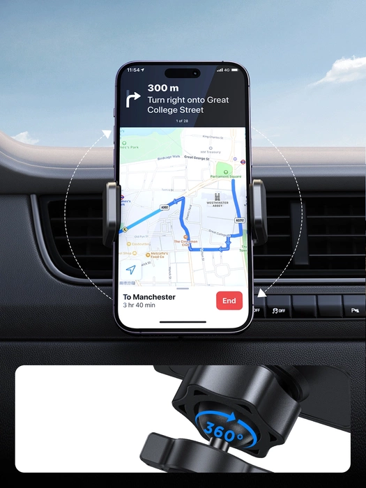 Porta cellulare per auto Joyroom per bocchetta dell'aria nero (JR-ZS377)