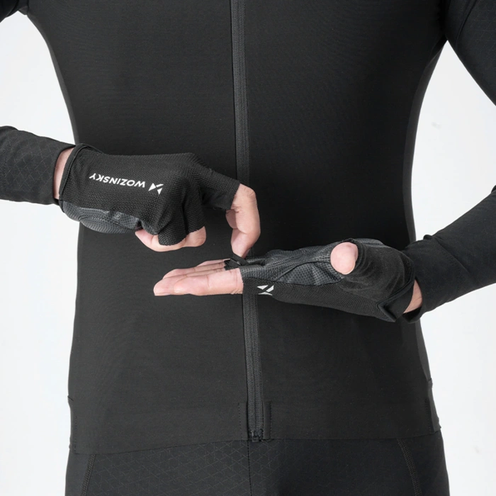 Rękawiczki rowerowe Wozinsky WRR-01L rozmiar L - czarne