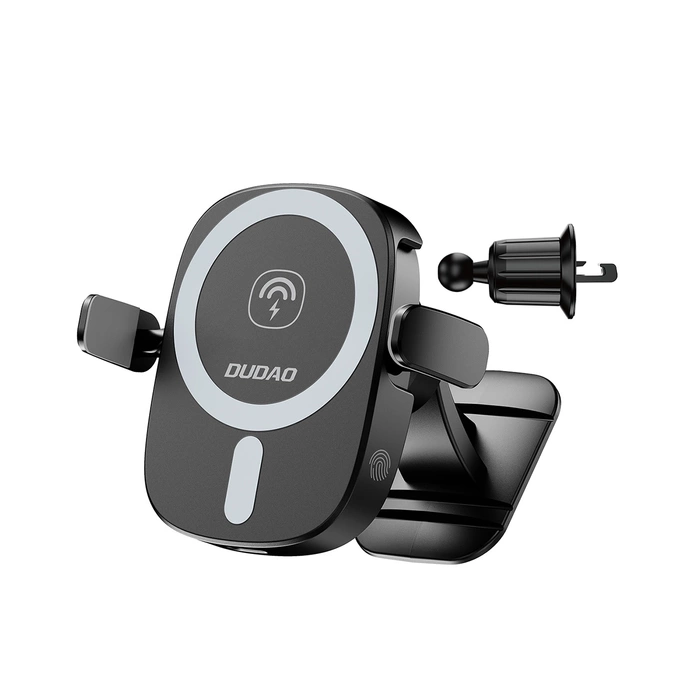 Dudao FW11 car phone holder with 15W inductive charger for air vent / cockpit - black