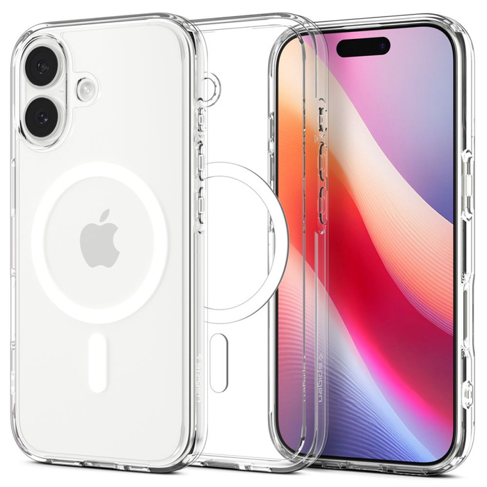 Funda Spigen IPhone 17 Ultra Hybrid Mag MagSafe TRANSPARENTE/BLANCO