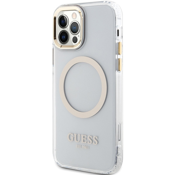 Guess GUHMP12MHTRMD iPhone 12/12 Pro 6.1" oro/oro hardcase Metal Outline MagSafe