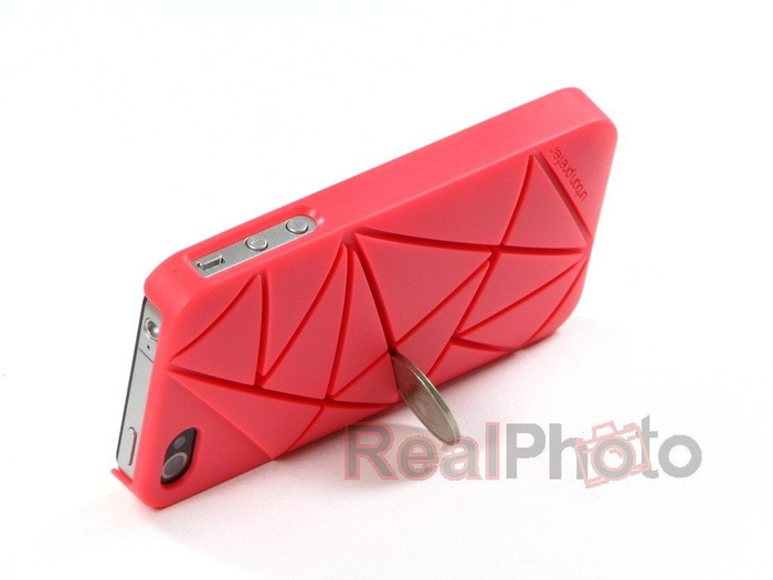 Couverture iPhone 4 4S URBAN PREFER Coin 4 Rouge