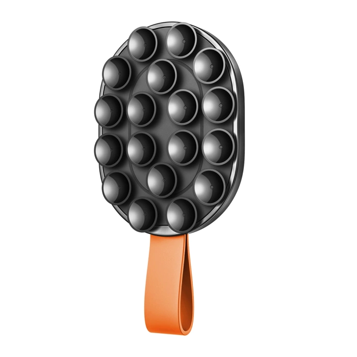 Joyroom JR-ZS393-S magnetic holder with suction cups for 4.7-7&quot; phone - black and orange