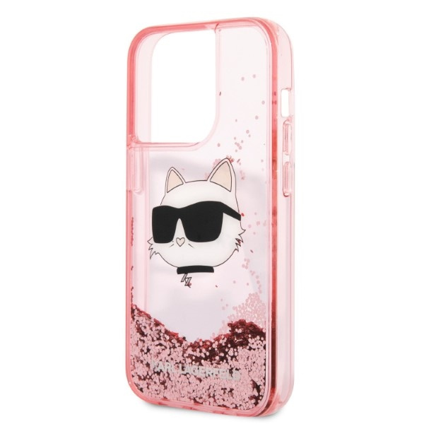 Karl Lagerfeld KLHCP14XLNCHCP iPhone 14 Pro Max 6,7" pink/pink hardcase Glitter Choupette Head