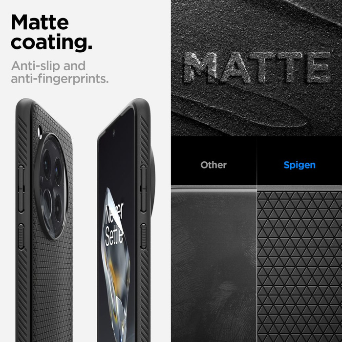Coque Spigen Liquid Air Oneplus 12 MATTE Noir Case