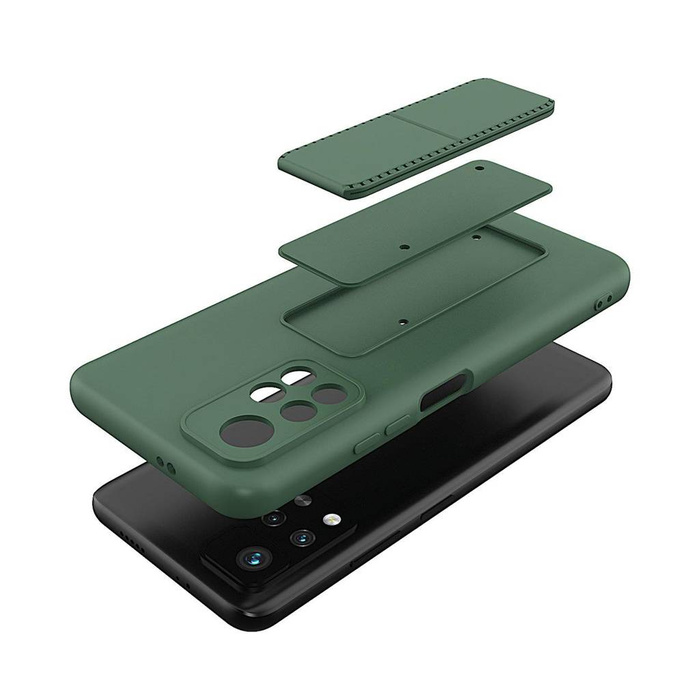 Wozinsky Kickstand Case silikonový kryt stojánku pro Xiaomi Redmi 10 tmavě modrá