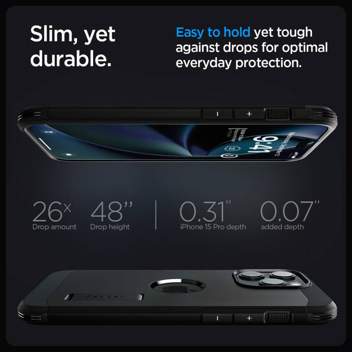 Case Spigen Tough Armor Mag MagSafe iPhone 15 Pro Black Case