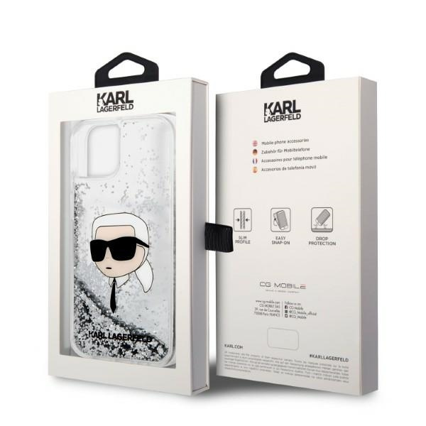 Etui Karl Lagerfeld Klhcp14mlnkhch Iphone 14 Plus 6,7" Srebrny/silver Hardcase Glitter Karl Head Case