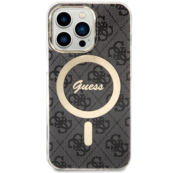 Case Guess GUHMP13LH4STK iPhone 13 Pro / 13 6.1" black/black hardcase 4G MagSafe Case