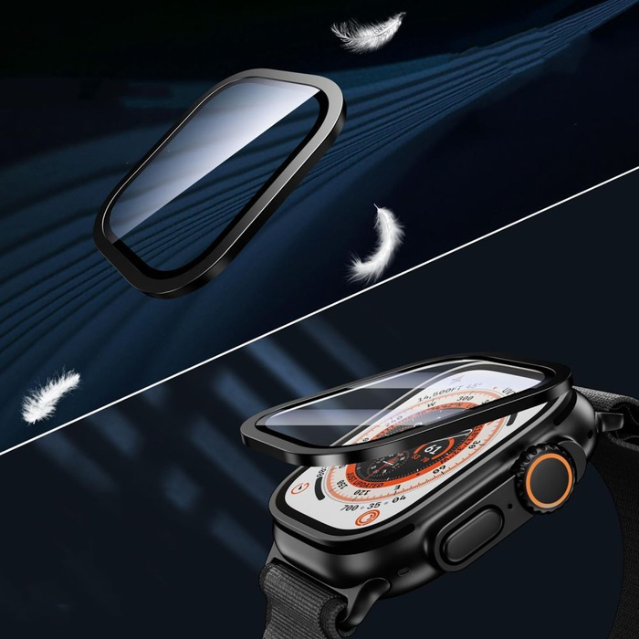 SZKŁO HARTOWANE TECH-PROTECT GLASS RING 2-PACK APPLE WATCH ULTRA 1 / 2 / 3 (49 MM) BLACK