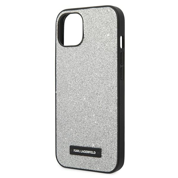 Karl Lagerfeld KLHCP14MG2ELS iPhone 14 Plus 6,7" hartcase silber/silber Glitter Plaque Logo