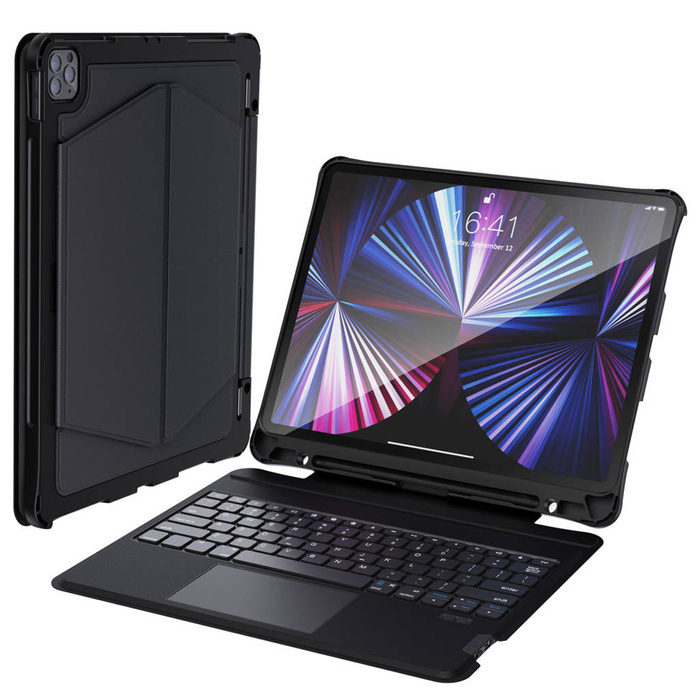 Choetech Keyboard Case coque cover for iPad Pro 12.9" 2020 / 2021 wireless Bluetooth keyboard black (BH-015)