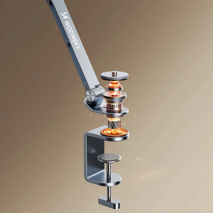 Uchwyt magnetyczny Wozinsky WTY0YS1 obrotowy 360° solidny na telefon tablet - szary