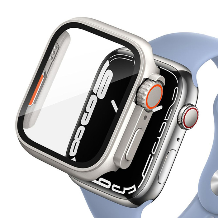 Hülle Tech-protect Defense360 Apple Watch 7/8 (45 mm) Titanium/orange Case