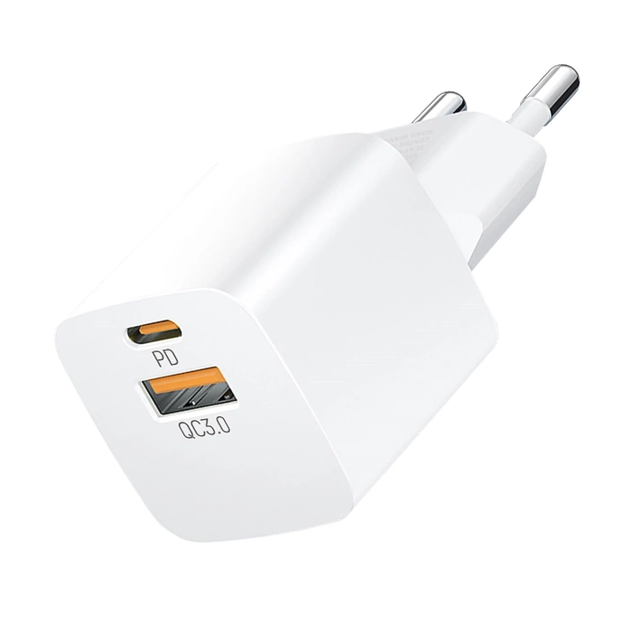 Wozinsky CMWCW 20W USB-C / USB-A Wandladegerät - Weiß