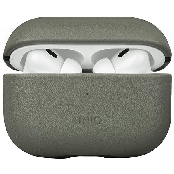 UNIQ case Terra AirPods Pro 2nd Gen Genuine Leather green/lichen green