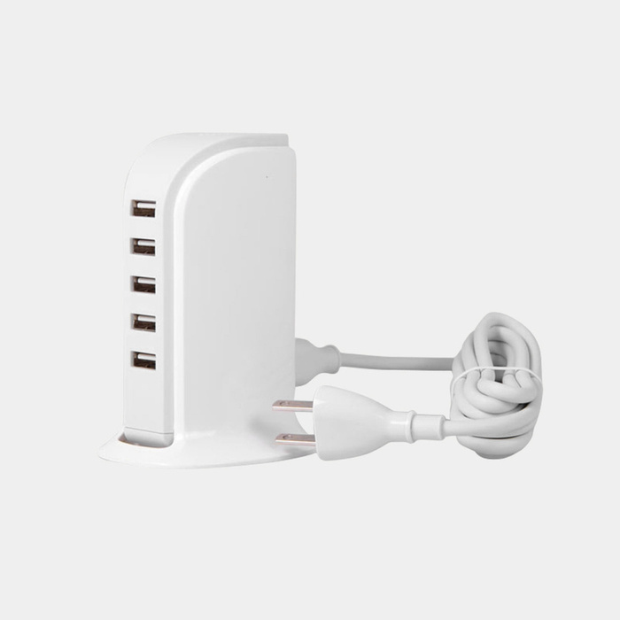 Chargeur réseau 5x USB avec réseau intégré câblesm EU blanc (A5EU)