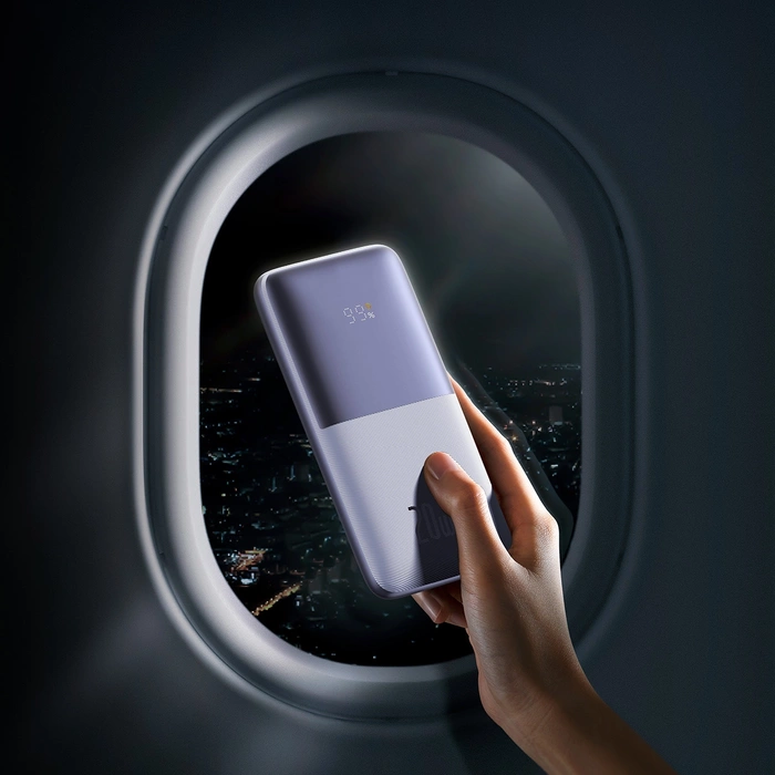 Baseus Baseus Pro 10000mAh 20W Powerbank Violett mit USB Typ A - USB Typ C 3A 0,3m Kabel (PPBD040205)