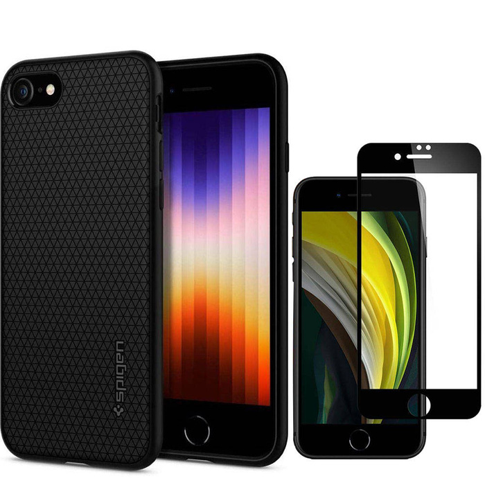 Pouzdro SPIGEN Liquid Air Apple iPhone 7 8 SE 2020 Černé pouzdro