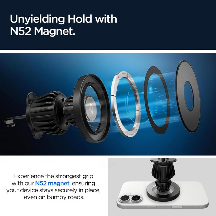 SPIGEN MFT13 MAGNETISCHE MAGSAFE ARMATURENBRETT- & LÜFTUNGSAUTOHALTERUNG SCHWARZ