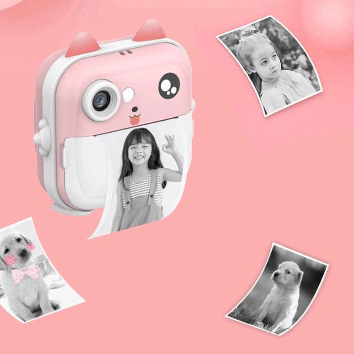 Aparat z drukarką termiczną Wozinsky WDT-01 kamera, dla dzieci - różowy