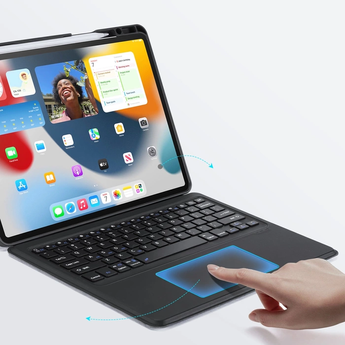 Dux Ducis DK Series Bluetooth-Tastaturhülle für Apple iPad Pro 12.9 (2020/2021/2022) – Schwarz
