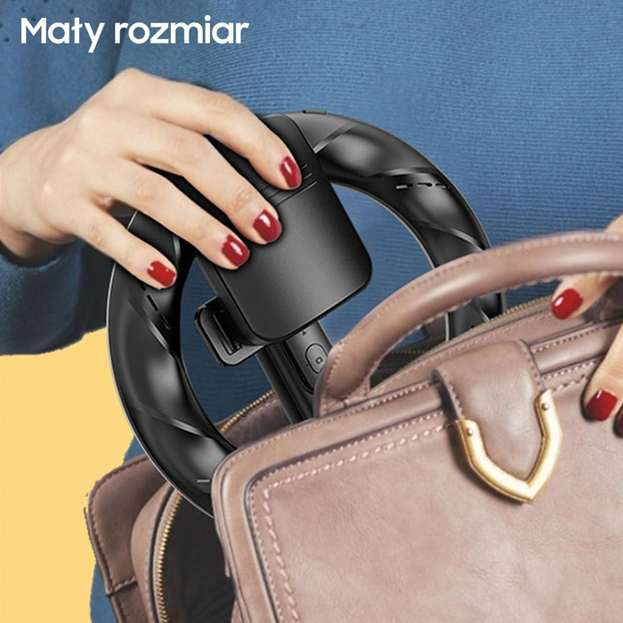  téléfono portable USAMS Support avec lampe trépied LED noir/noir ZB241ZJ01 (US-ZB241)