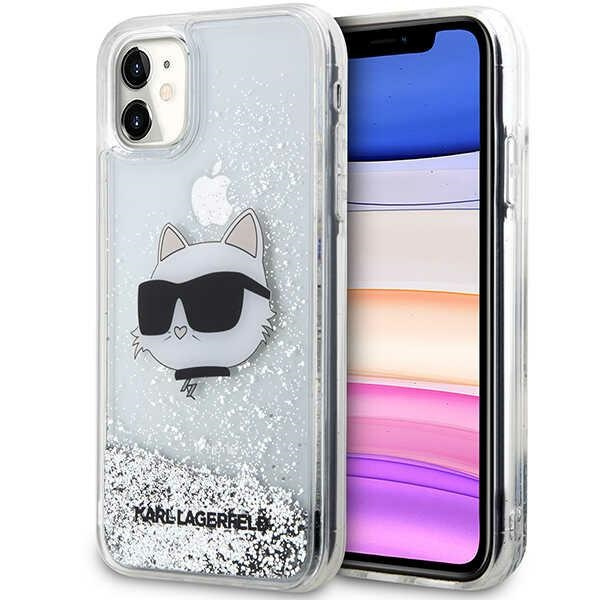 Hülle Karl Lagerfeld KLHCN61LNCHCS iPhone 11/ XR silber/silber hartcase Glitter Choupette Head Case