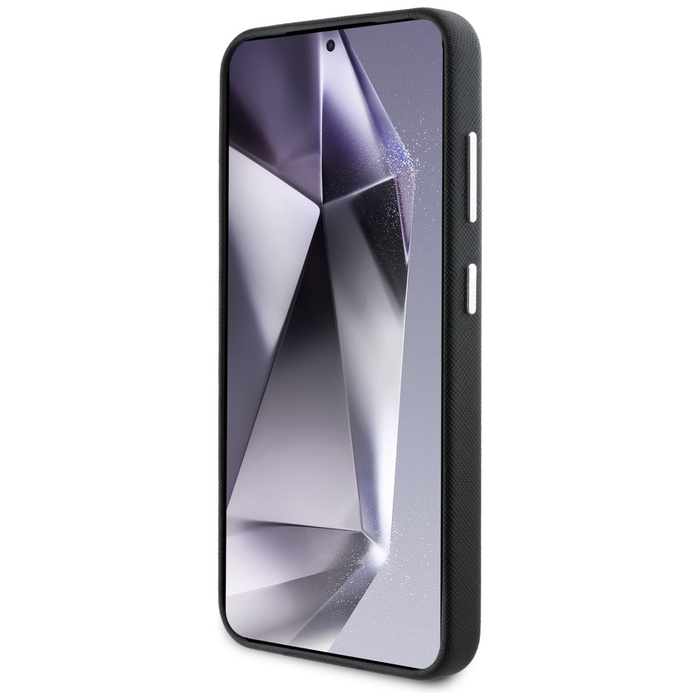 Etui Karl Lagerfeld Saffiano Full         Wrapped Elongated Metal Logo MagSafe do Samsung Galaxy S25 czarny