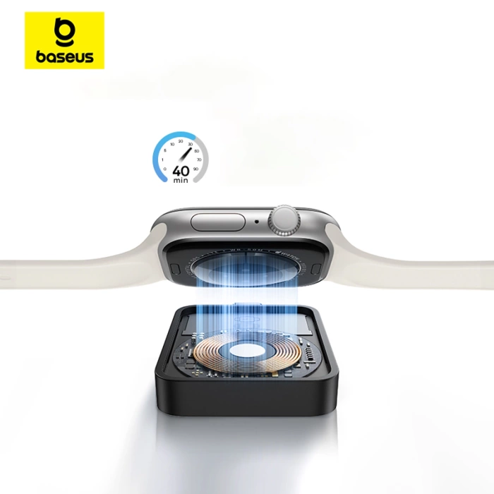 Baseus MagPro 2,5W magnetisches induktives Ladegerät für Apple Watch - Schwarz