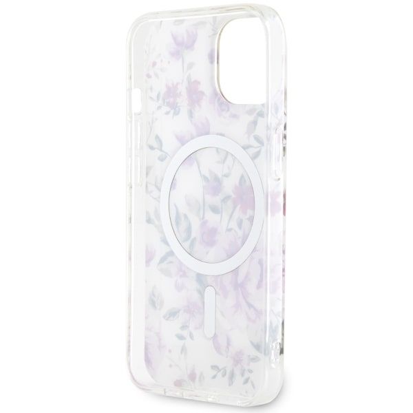 Hülle Guess GUHMP14SHCFWST iPhone 14 6.1" transparent hartcase Flower MagSafe Case