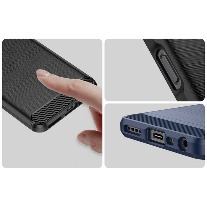 Obal Carbon Case obal pro Realme 10 5G / Realme 9i 5G flexibilní silikonový carbonový kryt černý Case