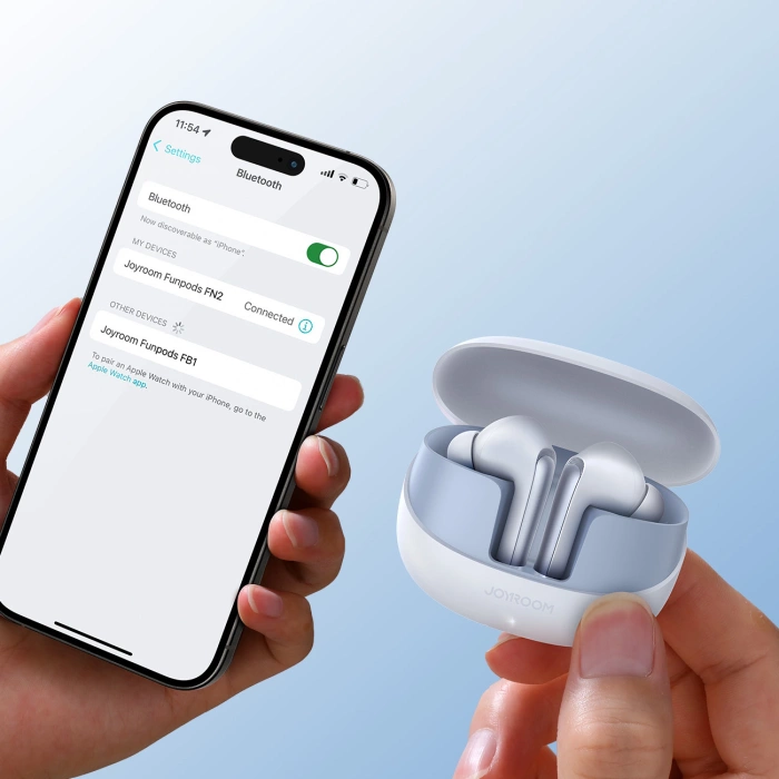 Joyroom Funpods JR-FN2 In-Ear-TWS-Kopfhörer mit Bluetooth 5.4, ANC-Funktion und IP54-Schutz – Weiß