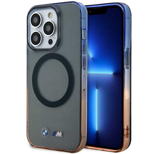 Hülle BMW BMHMP14XHTGE iPhone 14 Pro Max 6.7" grau/grau hartcase Gradient Bumper MagSafe